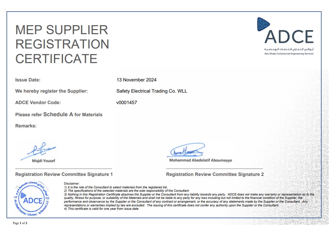 ADCE Certificate